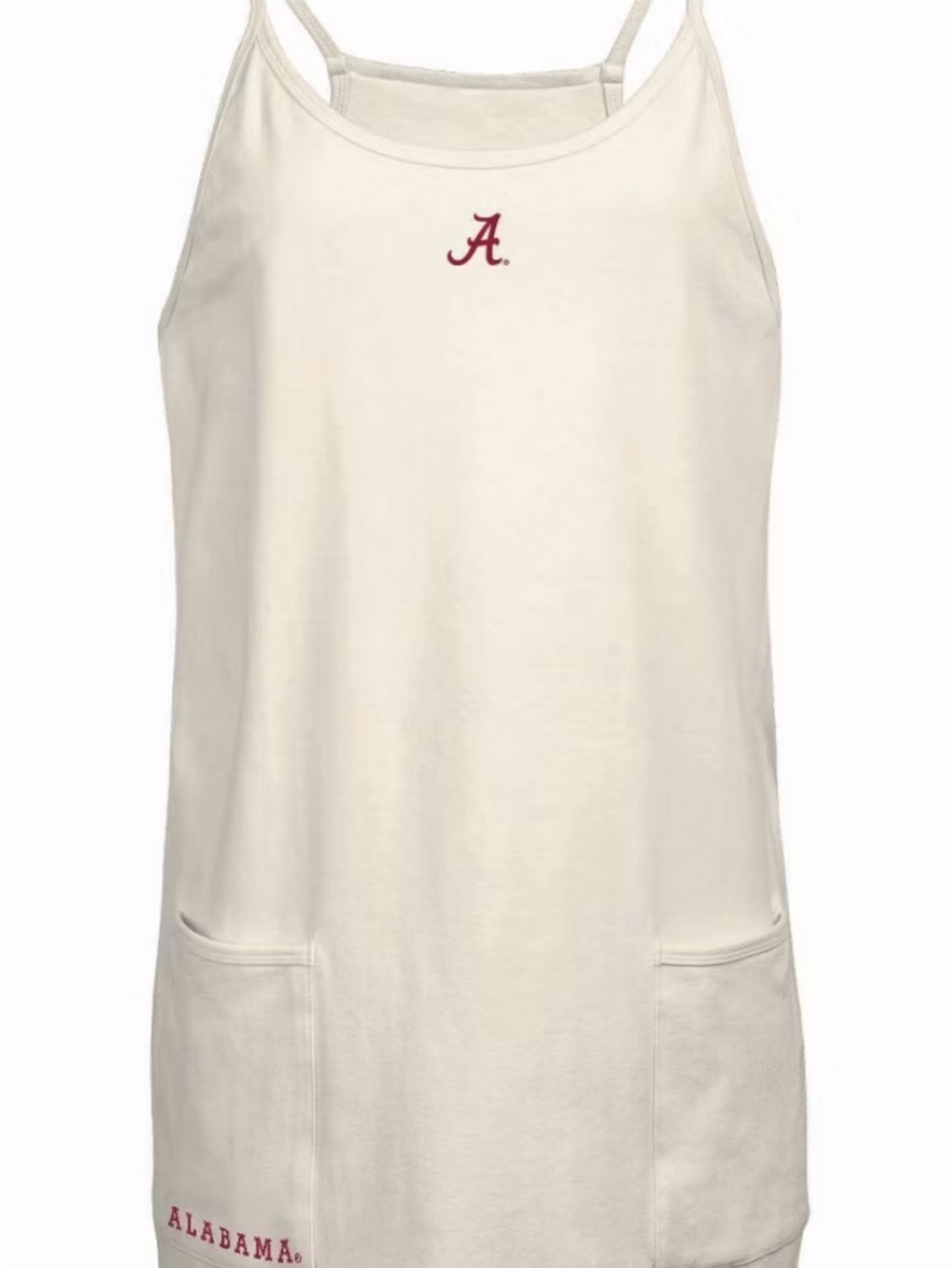 NCAA Alabama Crimson Women's Off White Cami Mini Dress - New